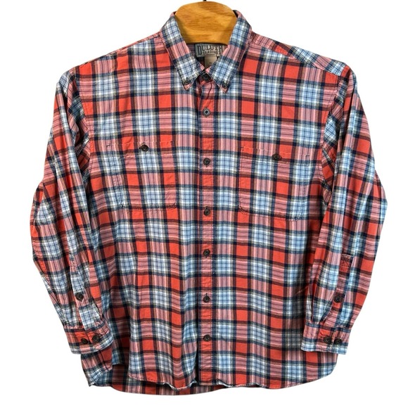 Duluth Trading Co Mens XL Multicolor Plaid Long Sleeve Button Down Flannel Shirt - Picture 2 of 4
